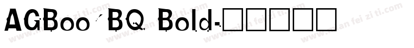 AGBookBQ Bold字体转换